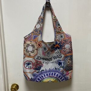 Johnny Was Colorful Patterned Tote